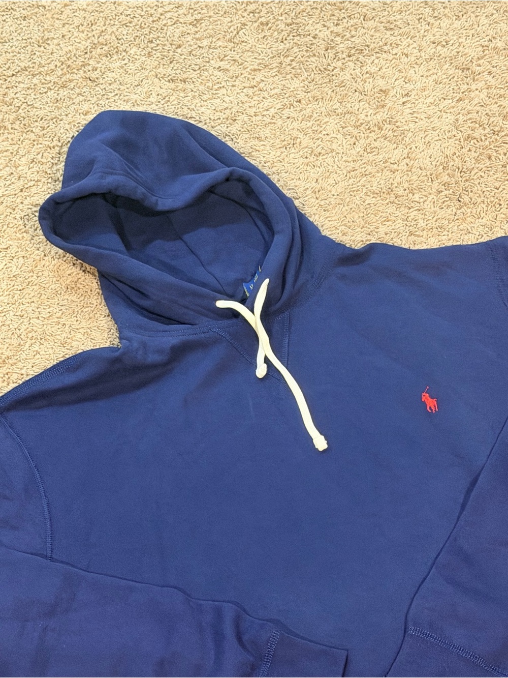 Polo Ralph Lauren Men’s Sz LT Navy Blue The RL Fleece Pullover Hoodie $145 NWOT